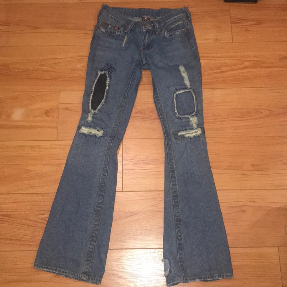 True Religion Low Rise Boot Cut Jeans